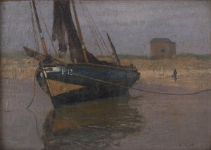 Vissersboot aan de Belgische kust