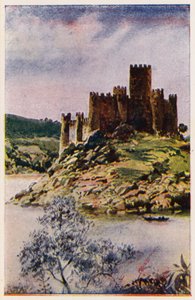 Kasteel van Almourol, Portugal door Alfredo Roque Gameiro