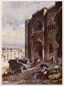 Oude stad van Coimbra, Portugal door Alfredo Roque Gameiro