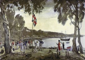 De stichting van Australië door kapitein Arthur Phillip, 26 januari 1788