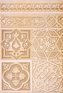 Gedetailleerde studies van architectonische decoratie, gepubliceerd 1883 door Alhusain Fawzy