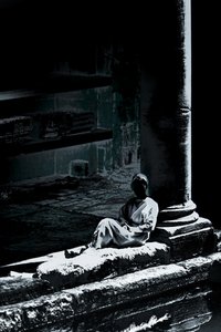 Roman Lady, 2018 (handgeschilderde foto)