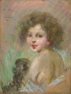 Kind met aap door Alice Pike Barney