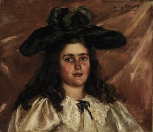 Laura Alice met grote hoed door Alice Pike Barney
