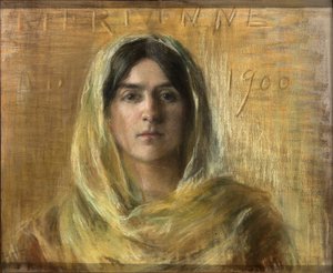 Marianne in Geel door Alice Pike Barney