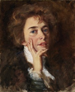 Zelfportret met Jabot door Alice Pike Barney