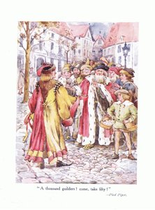 Duizend gulden! Kom neem vijftig!, illustratie uit Poems for the Young: Robert Browning, ca. 1920 door Alice Ross