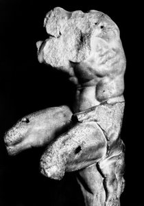 De Belvedere Torso door Apollonios van Nestor, ca. 1890 (zw/w foto) door Fratelli Alinari