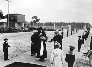 Villa Rosa Maltoni Mussolini: officieel bezoek van Helen van Montenegro, vrouw van Victor Emmanuel III door Fratelli Alinari