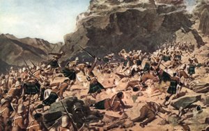 De Aanval van de Gordon Highlanders bij Dargai door Allan (after) Stewart