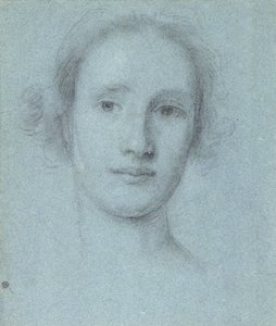 Hoofd van een meisje door Allan Ramsay