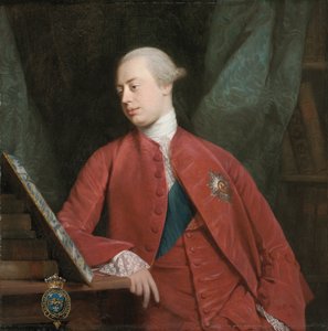 Portret van Frederick, Lord North K. G., later 2e Graaf van Guildford door Allan Ramsay
