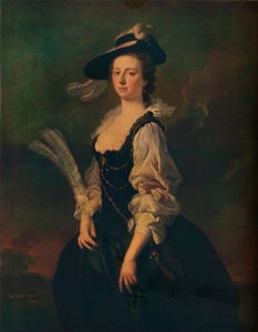 Portret van Jane Hale, mevrouw Madan door Allan Ramsay