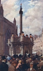Een Koninklijke Proclamatie vanaf de Mercat Cross door Allan Stewart