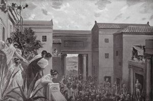 Thebaanse nachtelijke aanval op Plataea 441 v.Chr. door Allan Stewart