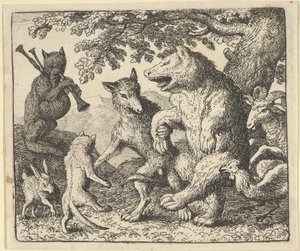 Een Feest ter Ere van de Beer en de Wolf, 1650-75 door Allart van Everdingen
