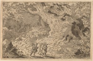 Een dicht bos door Allart van Everdingen
