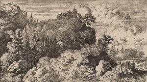 Sparren in de Kloof, waarschijnlijk ca. 1645-1656 door Allart van Everdingen