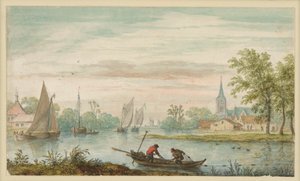 Rivierlandschap door Allart van Everdingen