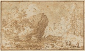 Landschap met Grote Rots door Allart van Everdingen