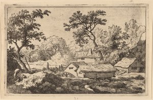Molen onder een waterval, waarschijnlijk ca. 1645-1656 door Allart van Everdingen