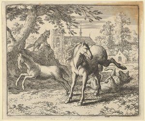 Renard Gaat met de Das naar het Hof om de Woede van de Leeuw te Sussen, 1650-75