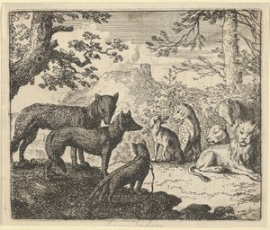 Renards ouders vragen om zich terug te trekken uit het hof door Allart van Everdingen