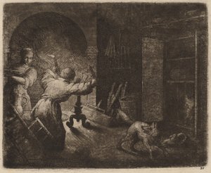 Reinaert steelt een kapoen van de pastoor door Allart van Everdingen