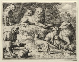 Reinaert de Vos: Reinaert Verschijnt aan het Hof door Allart van Everdingen
