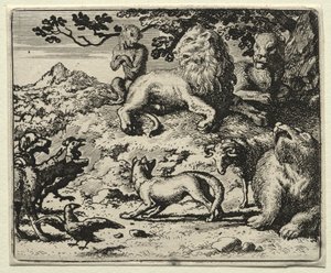 Reinaert de Vos: De Dieren Klagen over de Gratie van Reinaert door Allart van Everdingen