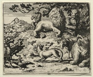 Reinaert de Vos: De Dieren Klagen over Reinaerts Gratie door Allart van Everdingen