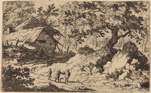 Vervallen huisje, waarschijnlijk ca. 1645-1656 door Allart van Everdingen
