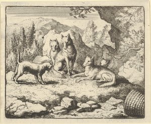 De kat roept Renard op om voor het tribunaal te verschijnen, 1650-75