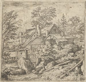 Het Dorp op de Berghelling, 17e eeuw door Allart van Everdingen
