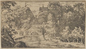 De Watermolen aan de Voet van de Berg door Allart van Everdingen