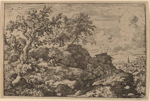 Twee Boeren Zittend op een Heuvel, waarschijnlijk ca. 1645-1656