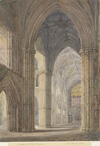 Interieur van de kathedraal van Lichfield - Noord Transept: aquarel door Allen Edward Everitt
