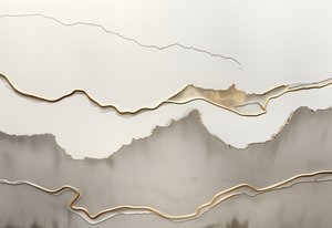 Goudkleurig gelaagd landschap