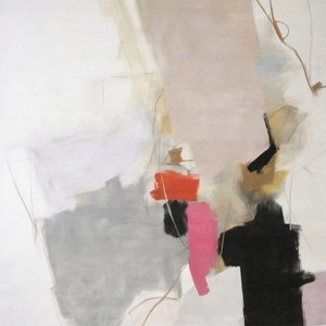 Modern, roze-grijs, abstract