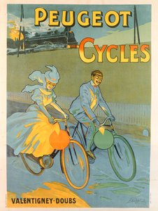 Poster voor Peugeot fietsen door Almery Lobel Riche