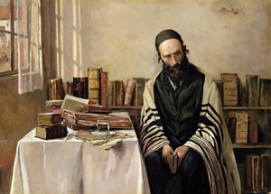 Een rabbi in zijn studeerkamer