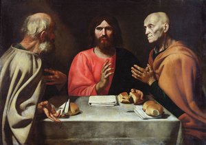 Avondmaal in Emmaüs door Alonso Rodriguez