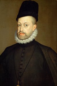 Portret van Filips II 1527-1598, koning van Spanje en Portugal, 1568 door Alonso Sánchez Coello