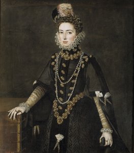Portret van de Infanta Catherine Michelle van Spanje 1567-1597, 1584-1585 door Alonso Sánchez Coello