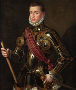 Spaans:  Don Juan de Austria armado Don Juan van Oostenrijk gewapend door Alonso Sánchez Coello