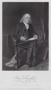 Benjamin Franklin door Alonzo (after) Chappel
