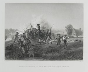 Lord Stirling bij de Slag om Long Island, 1776 door Alonzo Chappel