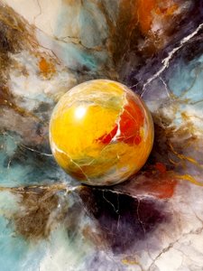 Kleurrijke kosmische bol