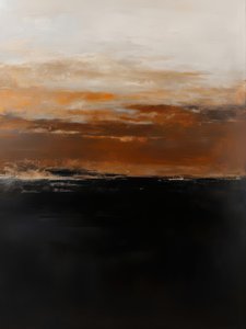 Dramatische oranje horizon