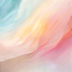 Dromerig, abstract in pasteltinten